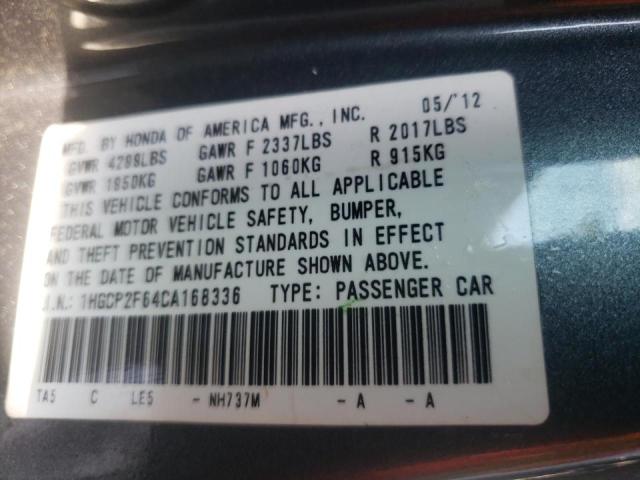 Photo 10 from auction – 2012 HONDA ACCORD with VIN 1HGCP2F64CA168336