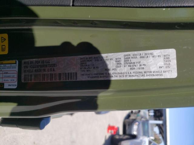Photo 10 from auction – 2021 JEEP WRANGLER U with VIN 1C4JJXP60MW732281