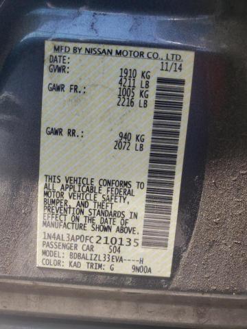 Photo 10 from auction – 2015 NISSAN ALTIMA 2.5 with VIN 1N4AL3AP0FC210135