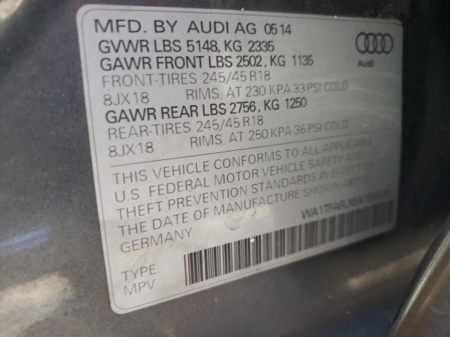 Photo 10 from auction – 2014 AUDI A4 ALLROAD with VIN WA1TFAFLXEA155606