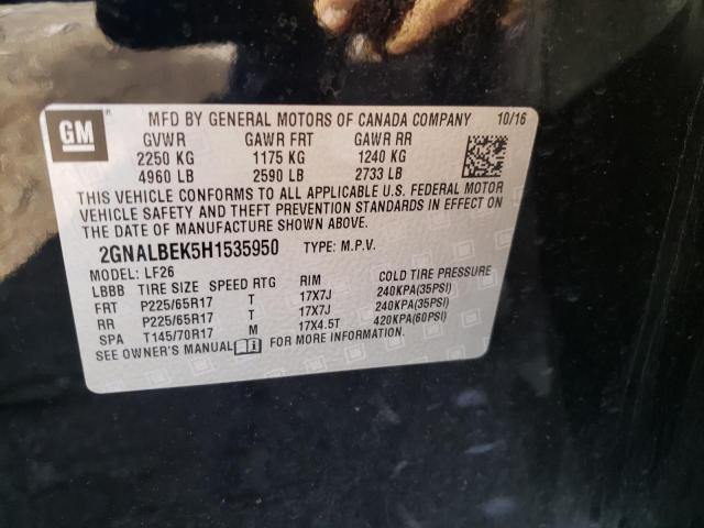 Photo 10 from auction – 2017 CHEVROLET EQUINOX LS with VIN 2GNALBEK5H1535950