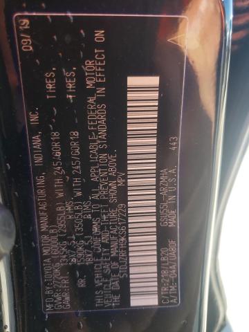 Photo 10 from auction – 2019 TOYOTA HIGHLANDER with VIN 5TDJZRFH9KS617229