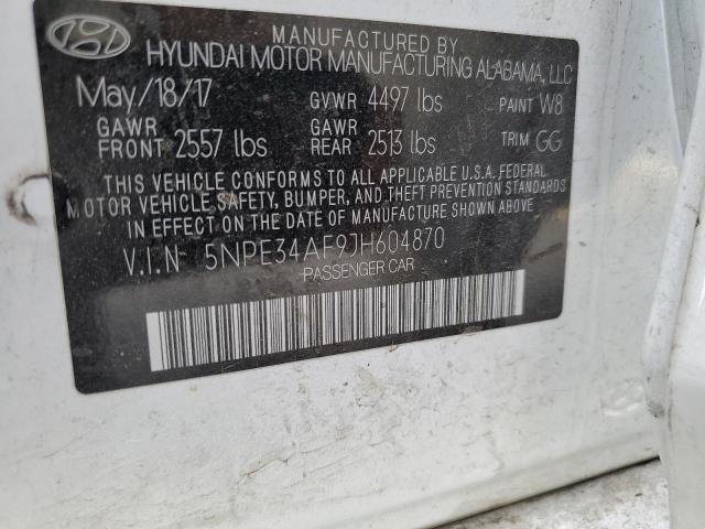 Photo 10 from auction – 2018 HYUNDAI SONATA SPO with VIN 5NPE34AF9JH604870