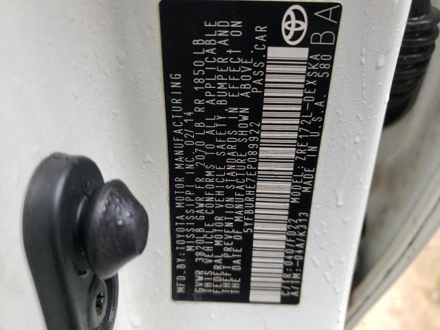 Photo 10 from auction – 2014 TOYOTA COROLLA L with VIN 5YFBURHE7EP089922