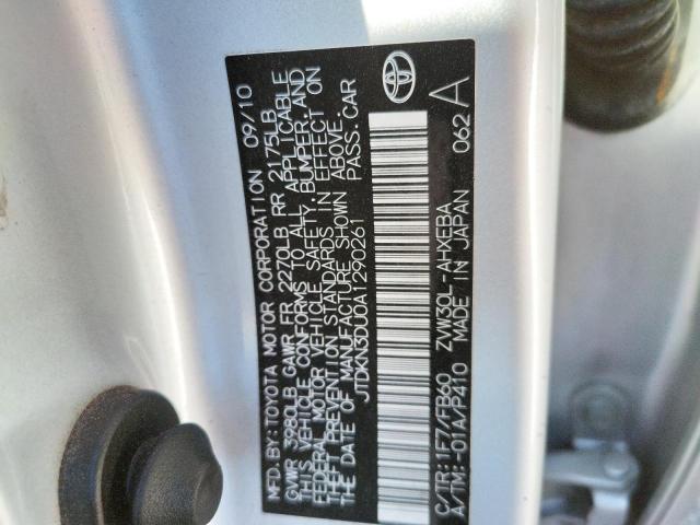 Photo 10 from auction – 2010 TOYOTA PRIUS with VIN JTDKN3DU0A1290261
