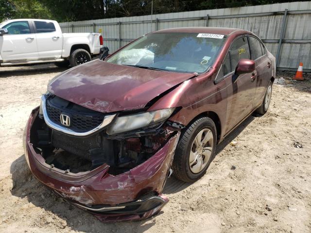 Photo 2 from auction – 2013 HONDA CIVIC LX with VIN 19XFB2F51DE033184