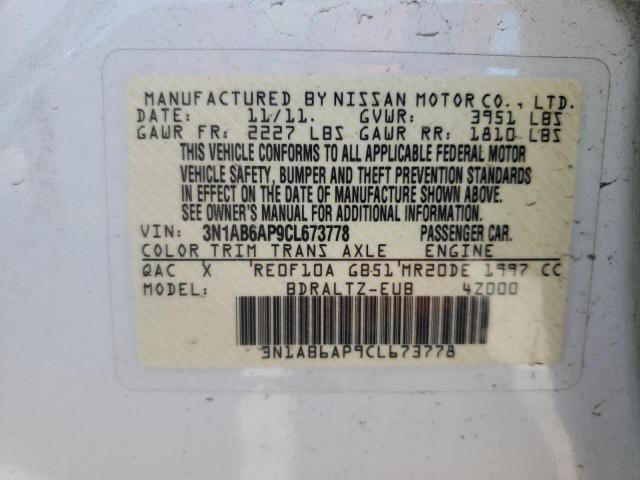 Photo 10 from auction – 2012 NISSAN SENTRA 2.0 with VIN 3N1AB6AP9CL673778