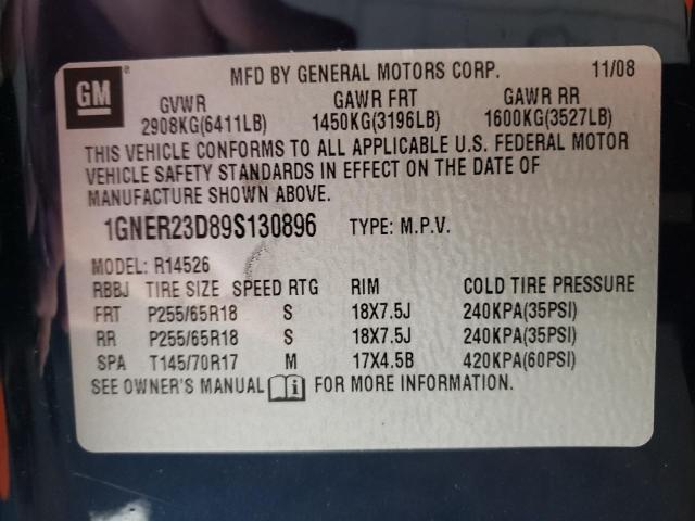 Photo 10 from auction – 2009 CHEVROLET TRAVERSE L with VIN 1GNER23D89S130896
