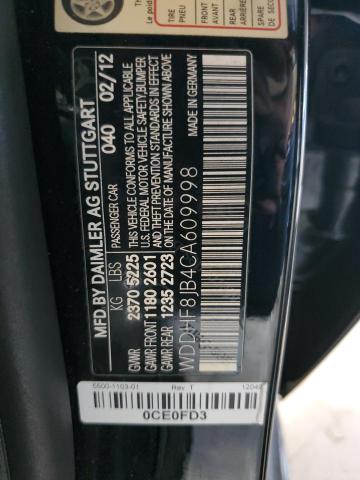 Photo 10 from auction – 2012 MERCEDES-BENZ E 350 4MAT with VIN WDDHF8JB4CA609998