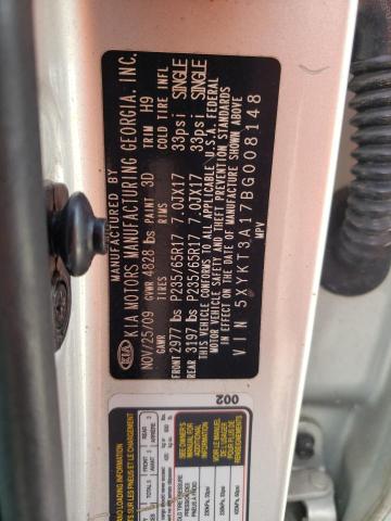 Photo 10 from auction – 2011 KIA SORENTO BA with VIN 5XYKT3A17BG008148