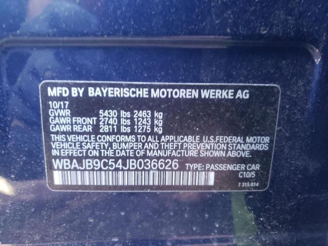 Photo 10 from auction – 2018 BMW M550XI with VIN WBAJB9C54JB036626