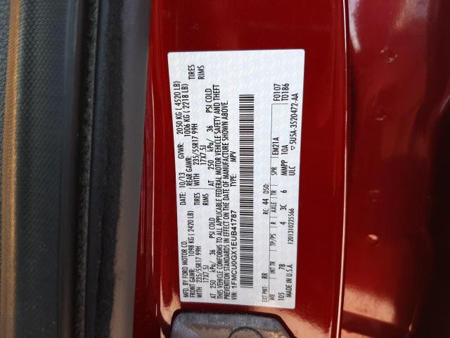 Photo 10 from auction – 2014 FORD ESCAPE SE with VIN 1FMCU0GX1EUB41787