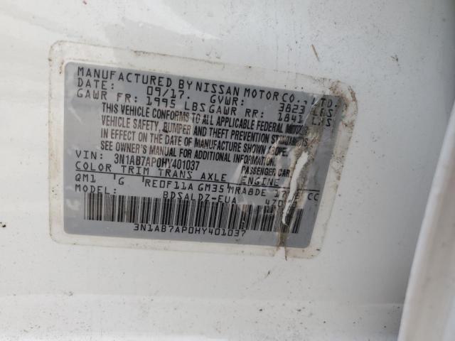 Photo 10 from auction – 2017 NISSAN SENTRA S with VIN 3N1AB7AP0HY401037