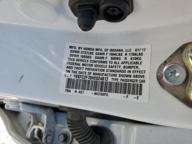 Photo 10 from auction – 2017 HONDA CIVIC EX with VIN 19XFC2F78HE024812