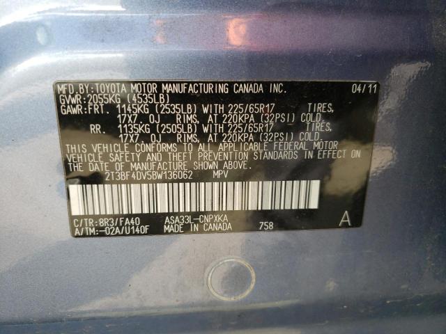 Photo 10 from auction – 2011 TOYOTA RAV4 with VIN 2T3BF4DV5BW136062