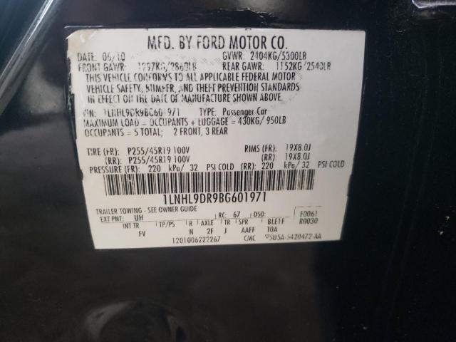 Photo 10 from auction – 2011 LINCOLN MKS with VIN 1LNHL9DR9BG601971