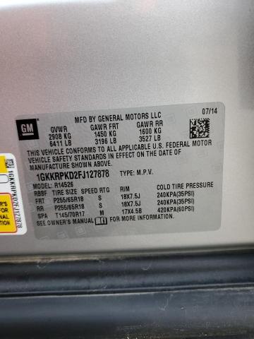 Photo 10 from auction – 2015 GMC ACADIA SLE with VIN 1GKKRPKD2FJ127878