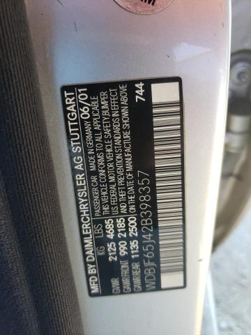 Zdjęcie 10 z aukcji – 2002 MERCEDES-BENZ E 320 z VIN WDBJF65J42B398357