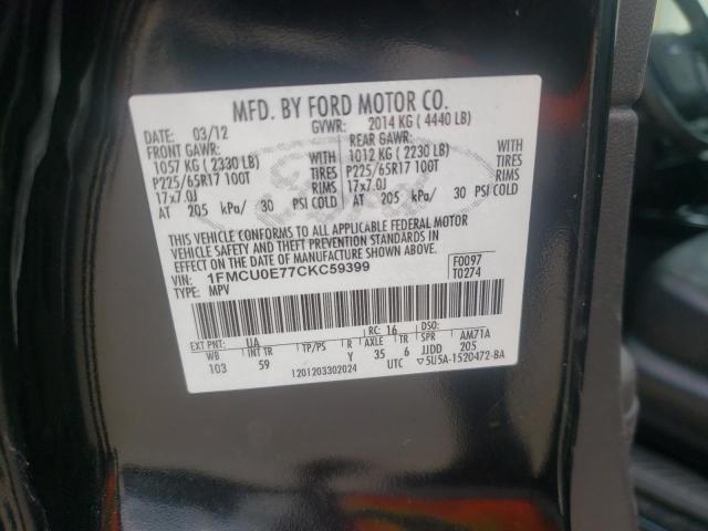 Photo 10 from auction – 2012 FORD ESCAPE LIM with VIN 1FMCU0E77CKC59399