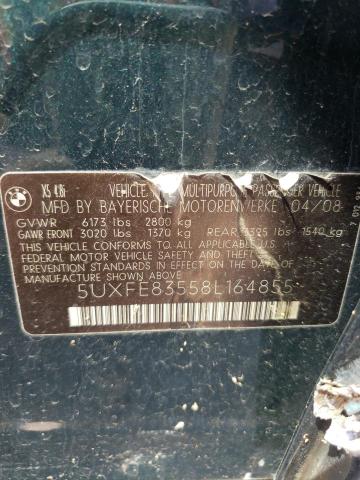 Photo 10 from auction – 2008 BMW X5 4.8I with VIN 5UXFE83558L164855
