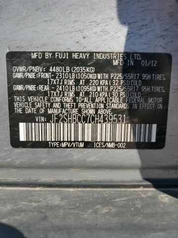 Photo 10 from auction – 2012 SUBARU FORESTER 2 with VIN JF2SHBCC7CH439531