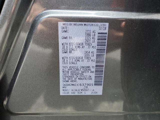 Photo 10 from auction – 2018 NISSAN PATHFINDER with VIN 5N1DR2MN1JC637905
