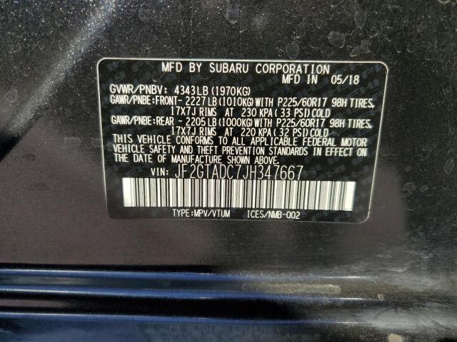 Photo 10 from auction – 2018 SUBARU CROSSTREK with VIN JF2GTADC7JH347667