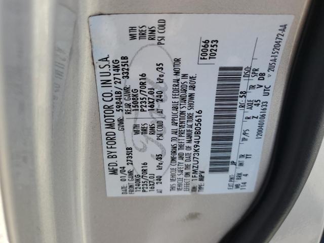 Photo 10 from auction – 2004 FORD EXPLORER X with VIN 1FMZU73K94UB05616