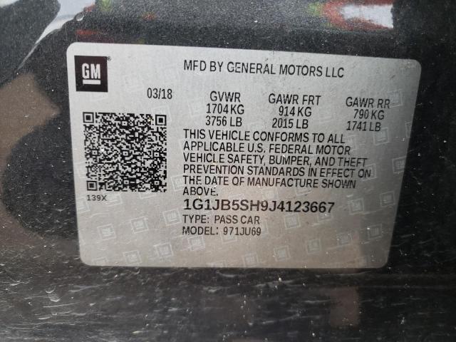 Photo 10 from auction – 2018 CHEVROLET SONIC LS with VIN 1G1JB5SH9J4123667