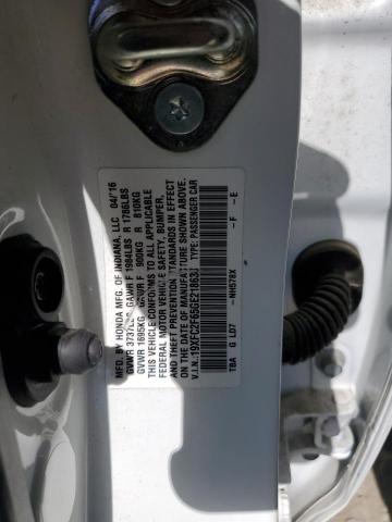Photo 10 from auction – 2016 HONDA CIVIC LX with VIN 19XFC2F65GE218638