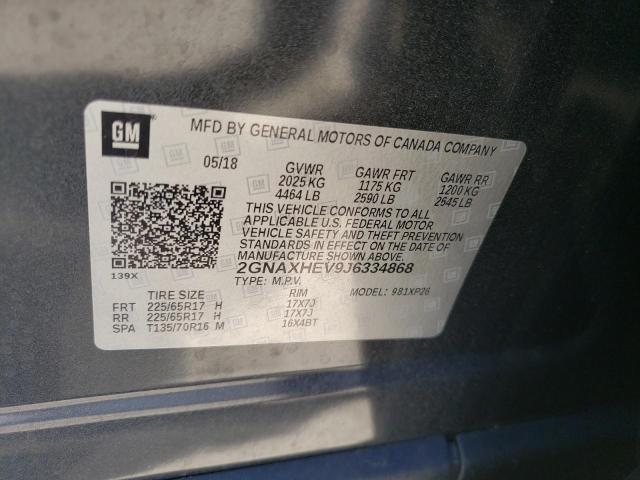 Photo 10 from auction – 2018 CHEVROLET EQUINOX LS with VIN 2GNAXHEV9J6334868