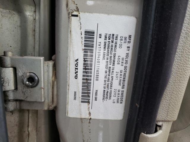 Photo 10 from auction – 2001 VOLVO S80 with VIN YV1TS94D811165888
