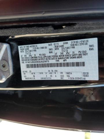 Photo 10 from auction – 2016 FORD ESCAPE SE with VIN 1FMCU9GX9GUA23073