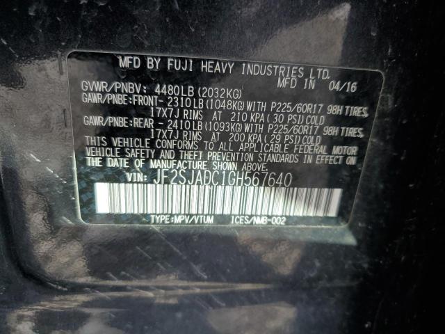 Photo 10 from auction – 2016 SUBARU FORESTER 2 with VIN JF2SJADC1GH567640