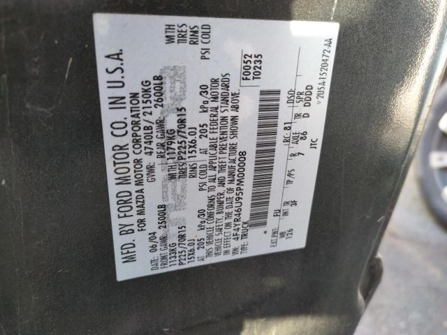 Photo 10 from auction – 2005 MAZDA B3000 CAB with VIN 4F4YR46U95PM00008