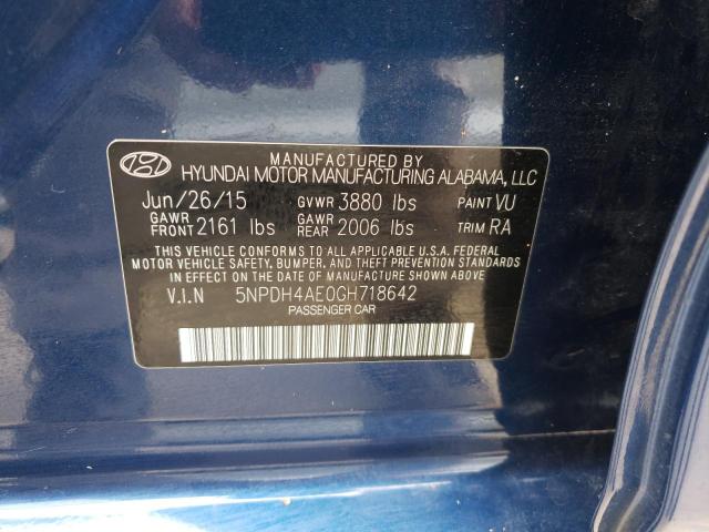 Photo 10 from auction – 2016 HYUNDAI ELANTRA SE with VIN 5NPDH4AE0GH718642