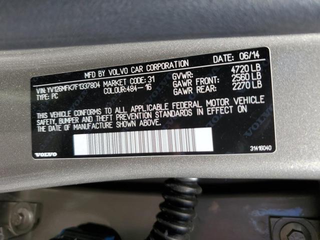 Photo 10 from auction – 2015 VOLVO S60 PREMIE with VIN YV126MFK7F1337804