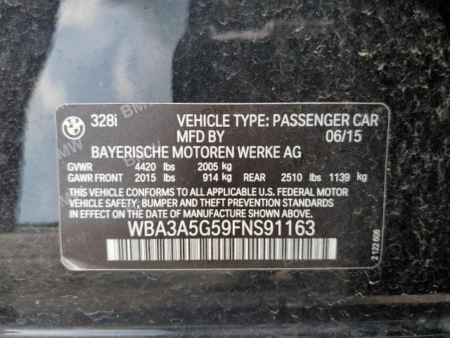 Photo 10 from auction – 2015 BMW 328 I with VIN WBA3A5G59FNS91163