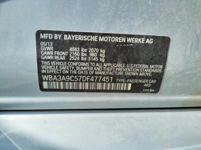 Photo 10 from auction – 2013 BMW 335 I with VIN WBA3A9C57DF477451