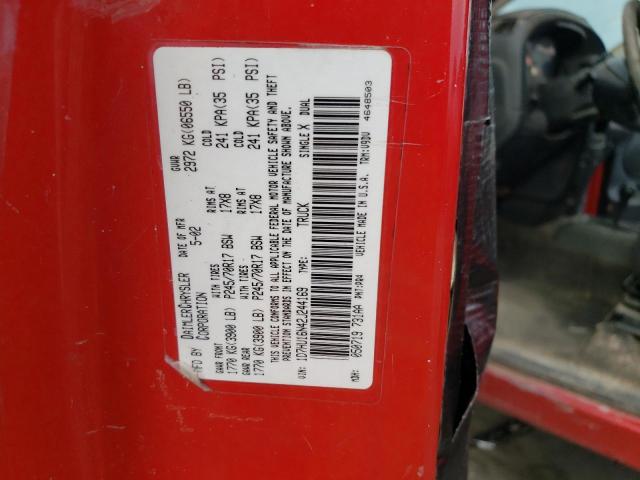 Photo 10 from auction – 2002 DODGE RAM 1500 with VIN 1D7HU16N42J244169