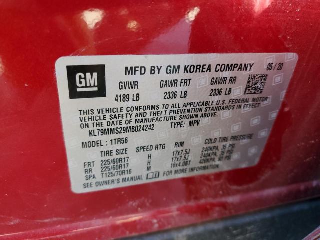 Photo 10 from auction – 2021 CHEVROLET TRAILBLAZE with VIN KL79MMS29MB024242