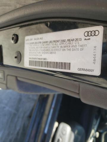 Photo 10 from auction – 2017 AUDI A4 PREMIUM with VIN WAUENAF47HN001083