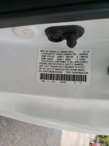 Photo 10 from auction – 2017 HONDA CIVIC LX with VIN 2HGFC4B08HH303591