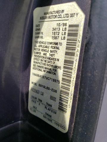 Photo 10 from auction – 1997 NISSAN SENTRA BAS with VIN 1N4AB41D7VC719975