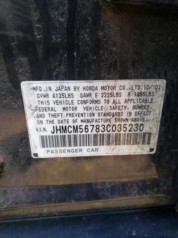 Photo 10 from auction – 2003 HONDA ACCORD EX with VIN JHMCM56783C035230