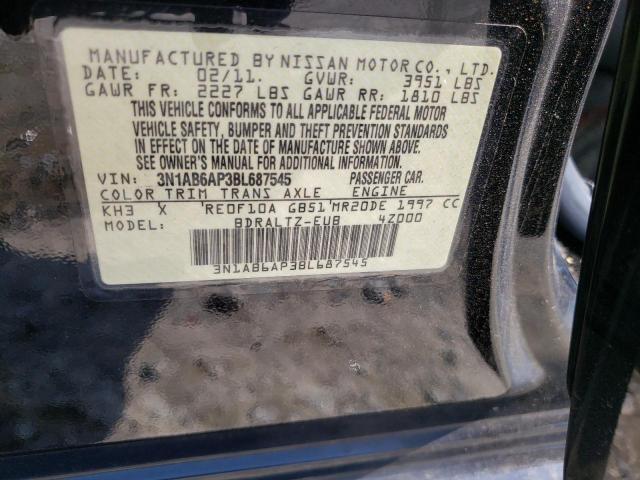 Zdjęcie 10 z aukcji – 2011 NISSAN SENTRA z VIN 3N1AB6AP3BL687545
