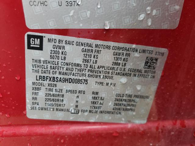 Photo 10 from auction – 2017 BUICK ENVISION E with VIN LRBFXBSA9HD008575