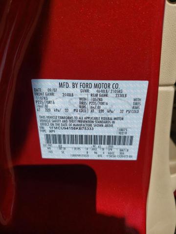 Photo 10 from auction – 2008 FORD ESCAPE LIM with VIN 1FMCU94158KB75333