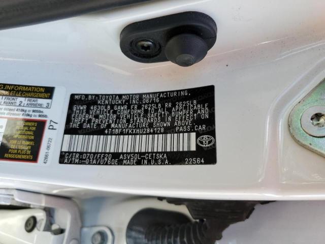 Photo 10 from auction – 2017 TOYOTA CAMRY LE with VIN 4T1BF1FKXHU284128