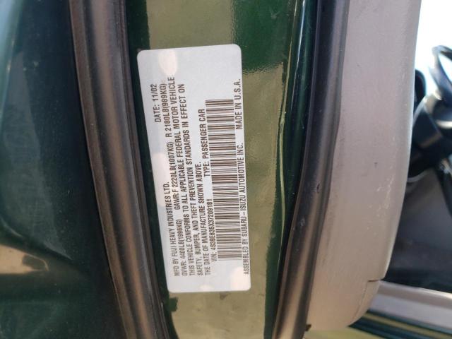 Photo 10 from auction – 2003 SUBARU LEGACY L with VIN 4S3BE635X37209181